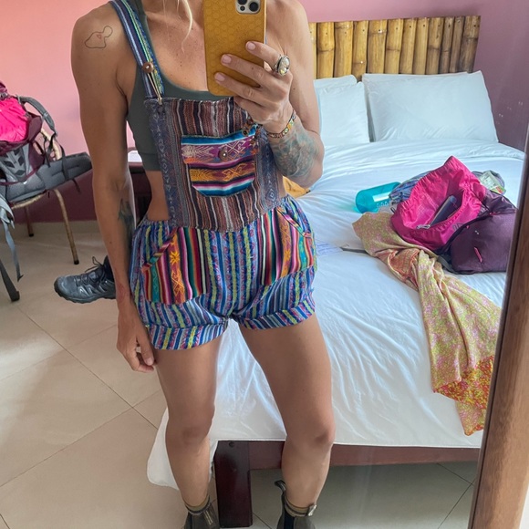 Other - Adorable hand cut South American overalls